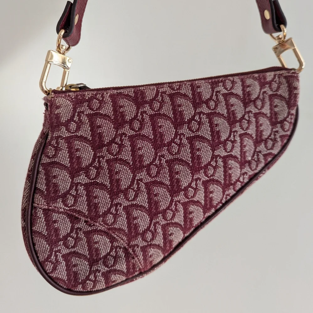 Dior trotter saddle bag - Merlot color - Picture 3 of 16